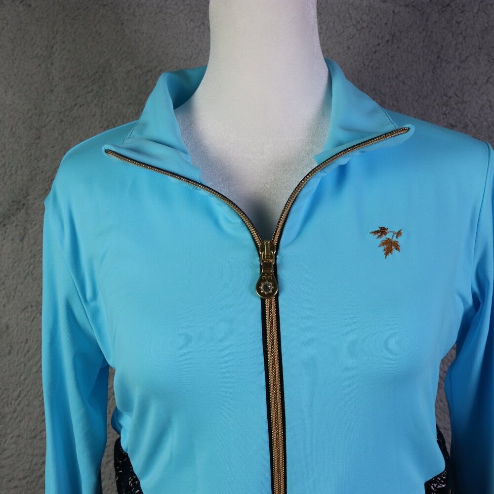 Brendratti Lido Jacket Womens 44 Blue Quilted Full Zip Athletic Designer Italy - Picture 2 of 12